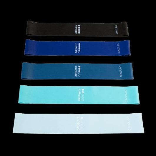 Banda di Resistenza Cecotec DrumFit Elastiband 8 Livelli Blu 140cm Goma Poliestere