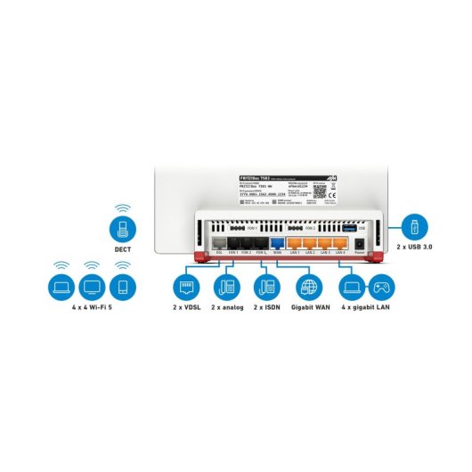 Mikrotik RB952UI-5AC2ND Router WiFi 5 Gigabit Ethernet 500Mbps MU-MIMO com 5x Portas Branco