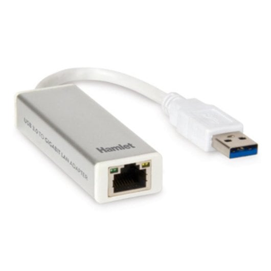 Scheda di Rete Hamlet HNU3GIGA USB Ethernet 1000 Mbit/s Bianco