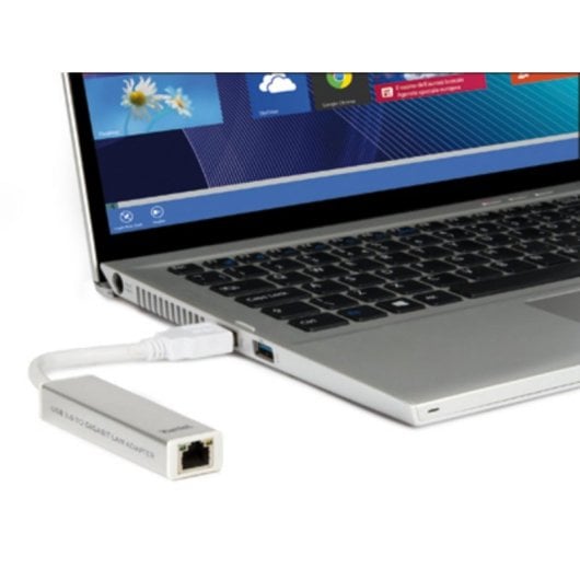 Scheda di Rete Hamlet HNU3GIGA USB Ethernet 1000 Mbit/s Bianco