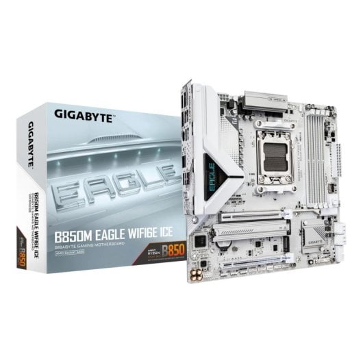 Placa Base Gigabyte B850M EAGLE WIFI6E ICE AM5 DDR5 256GB M.2 PCIe 5.0 Wi-Fi 6E