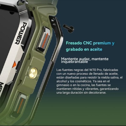 Smartwatch Blackview W70 PRO 2.01" UltraHD, IP68, 120+ Modos Deportivos, 900mAh, BT Dual