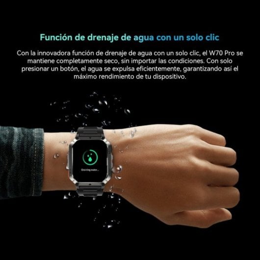 Smartwatch Blackview W70 PRO 2.01" UltraHD, IP68, 120+ Modos Deportivos, 900mAh, BT Dual
