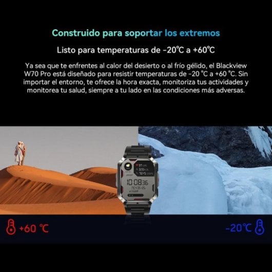 Smartwatch Blackview W70 PRO 2.01" UltraHD, IP68, 120+ Modos Deportivos, 900mAh, BT Dual