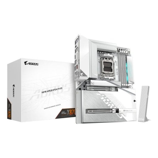 Carte mère Gigabyte X870 AORUS STEALTH ICE ATX Socket AM5 Wi-Fi 7 16+2+2 VRM