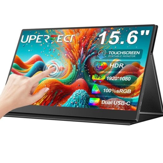 UPERFECT UP156TOUCH Monitor Tátil 15.6" 10 Pontos Capacitivo Ultrafino Mate Type-C FullHD