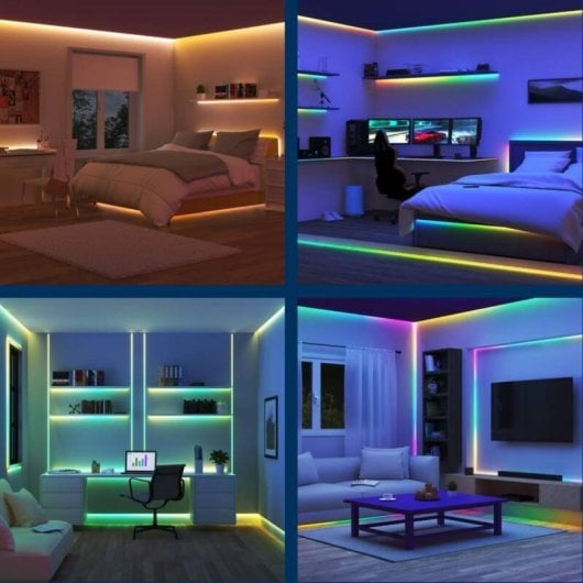 WiZ RGBIC LED-Streifen 10 m, 16 Millionen Farben, Wi-Fi, Sprachsteuerung, 21 W