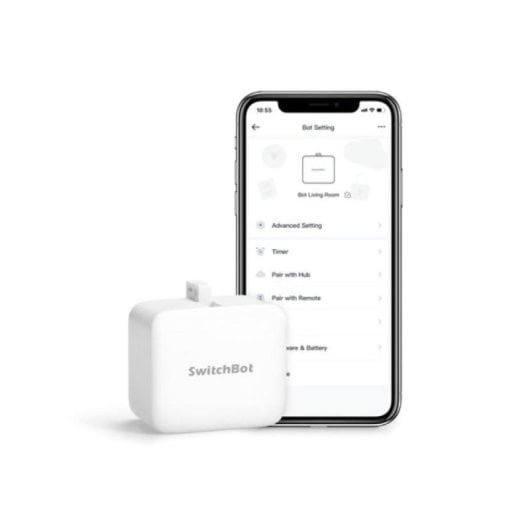 Actuador de conmutación SwitchBot Bot Blanco Montaje enrasado Bluetooth Bajo Consumo