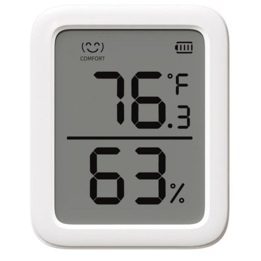 Temperatur- und Luftfeuchtigkeitssensor SwitchBot Meter Plus Innenbereich - Präzision 0,2 °C, kabellos, AAA Batteriebetrieb