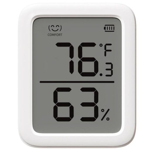 Temperatur- und Luftfeuchtigkeitssensor SwitchBot Meter Plus Innenbereich - Präzision 0,2 °C, kabellos, AAA Batteriebetrieb