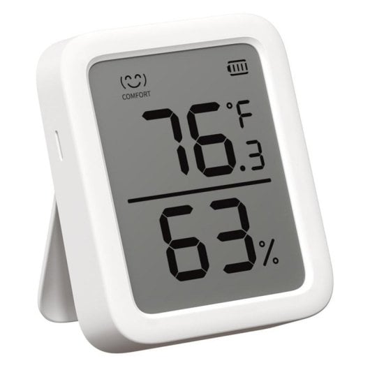 Temperatur- und Luftfeuchtigkeitssensor SwitchBot Meter Plus Innenbereich - Präzision 0,2 °C, kabellos, AAA Batteriebetrieb