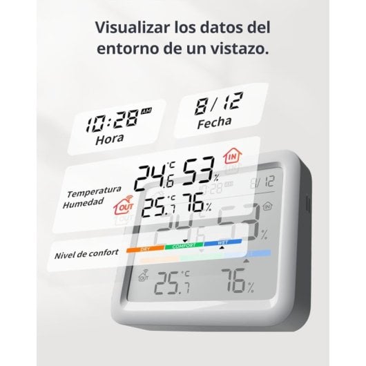 Estación Meteorológica SwitchBot Meter Pro Pantalla 9.2cm Sensor Exterior Bluetooth