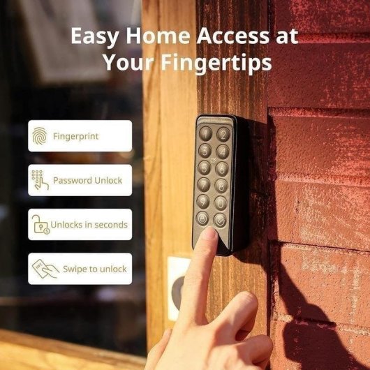 Serratura Intelligente SwitchBot Keypad Touch Wireless Apertura Impronta NFC IP65