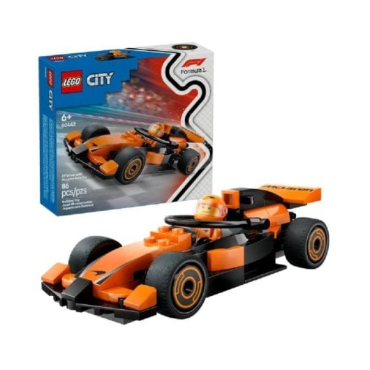 Set LEGO Piloto F1 City McLaren 60442 86 piezas Minifigura compacto ligero