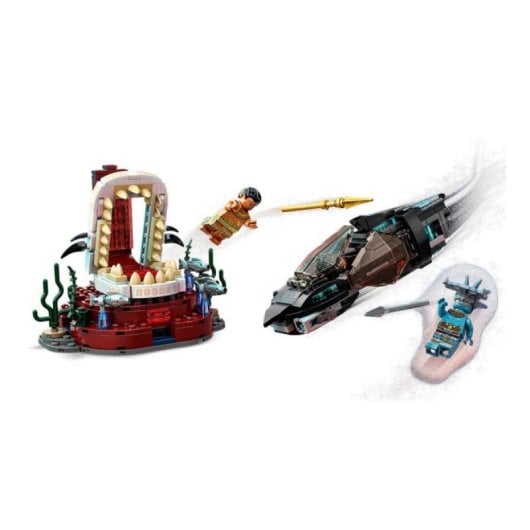 Set LEGO Marvel King Namor's Throne Room 76213 Submarino Skirmisher Minifiguras Shuri Attuma King Namor