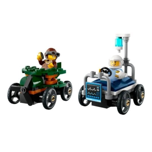 Conjunto de construção de cama hospitalar LEGO City 60459 Aeronave vs Caixa de Sabão com 2 minifiguras