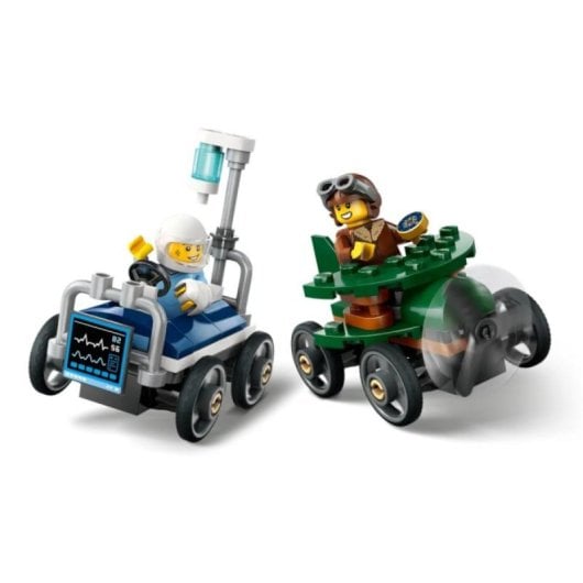 Conjunto de construção de cama hospitalar LEGO City 60459 Aeronave vs Caixa de Sabão com 2 minifiguras