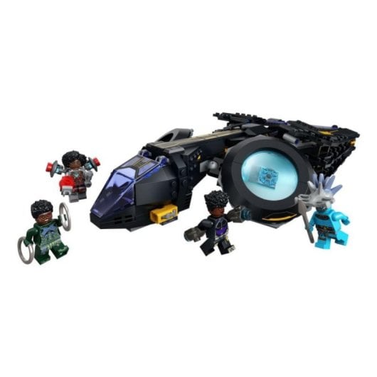 Conjunto de aeronaves LEGO Marvel Sunbird Shuri 76211 com minifiguras articuladas e acessórios