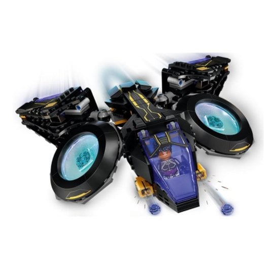Conjunto de aeronaves LEGO Marvel Sunbird Shuri 76211 com minifiguras articuladas e acessórios