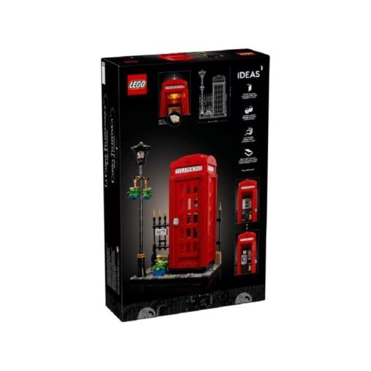 Set LEGO Ideas Red Phone Cabin Londres 21347 Cabina Telefónica Clásica Coleccionable