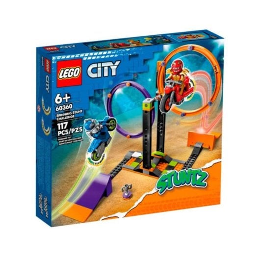 LEGO City Spinning Stunt Challenge Set 60360, 2 Stuntbikes und 2 Minifiguren