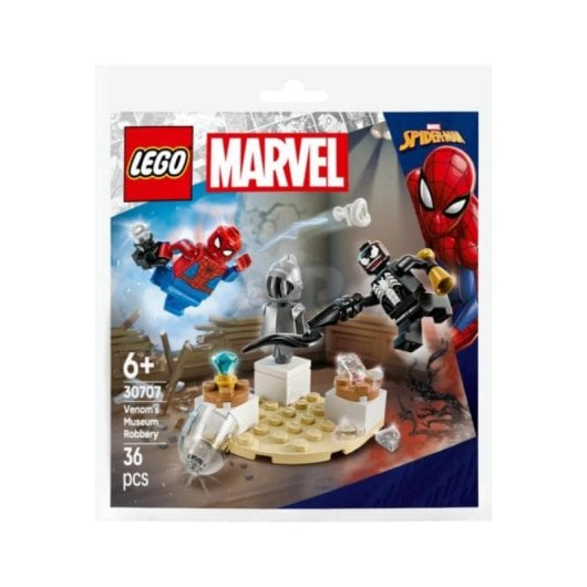 Set LEGO Marvel Asalto al Museo de Venom 30707 Spider-Man Diamante Armadura y Oro