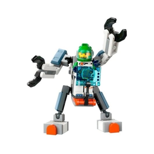 Conjunto de robôs de ciência espacial LEGO City 30694, minifigura de cientista futurista com braço articulado