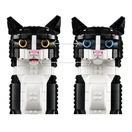 LEGO Icons Ideas Gato Blanco y Negro 21349 1 Stück