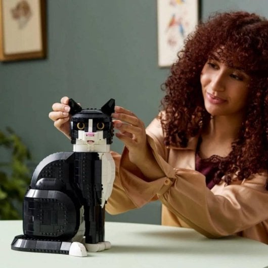 LEGO Schwarz-Weiß-Katzen-Symbole-Set 21349, anpassbare Erwachsenenkollektion