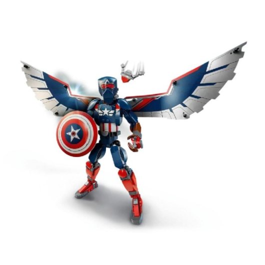 Figura de Construcción LEGO Marvel 76296 Capitán América Falcon Articulada 28cm + Accesorios