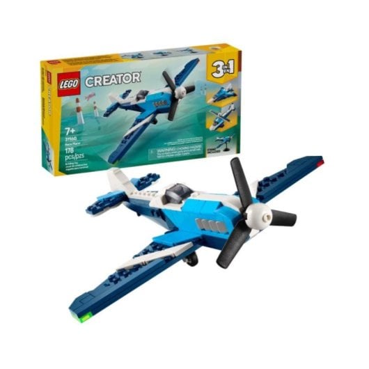 LEGO Creator 31160 Conjunto de construção de avião de corrida 3 em 1 com 178 peças