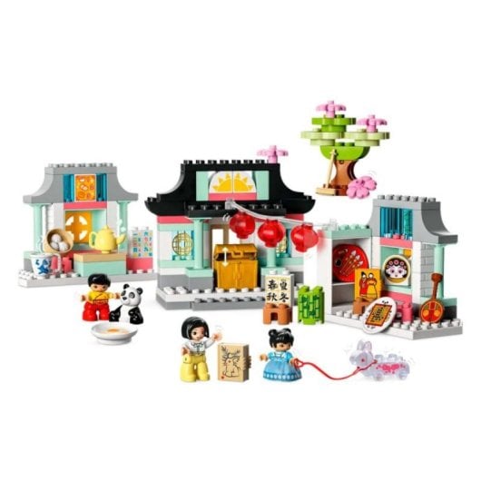 Conjunto de Construção LEGO DUPLO 10411: Aprenda sobre a Cultura Chinesa com Figuras e Cenas Tradicionais