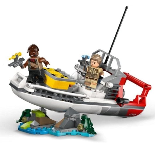 Set LEGO Jurassic World 76974 Mosasaurus Construible 858 Piezas Articulado+Barco+Minifiguras