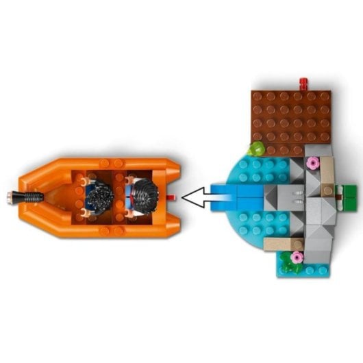 Set LEGO Jurassic World 76975 Huida por el Río y T. rex, 199 Piezas, 5+ Años