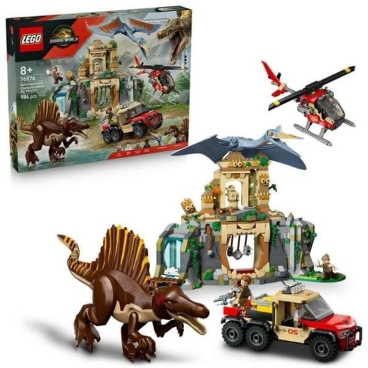 LEGO Jurassic World Misión Aérea Spinosaurus y Quetzalcoatlus 984 piezas