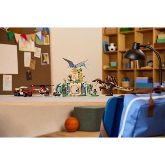 LEGO Jurassic World Spinosaurus e Quetzalcoatlus Missione Aerea Set 984 Pezzi Interattivi