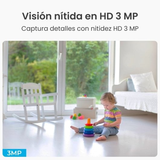 Cámara IP WiFi Reolink E321 3MP Super HD Giro 355° Inclinación 50° Visión Nocturna