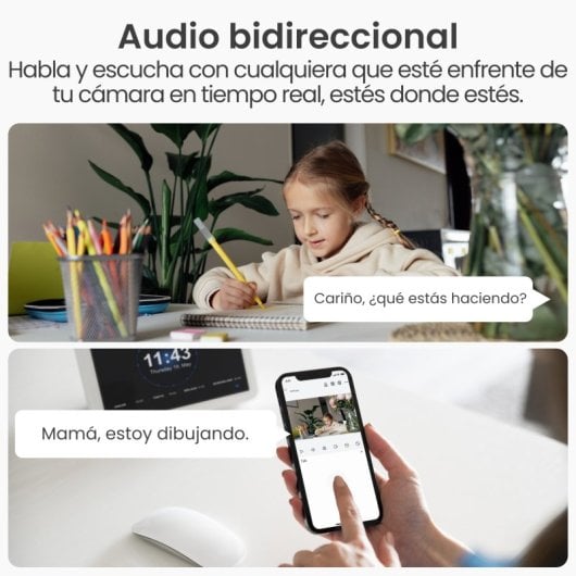 Cámara IP WiFi Reolink E321 3MP Super HD Giro 355° Inclinación 50° Visión Nocturna