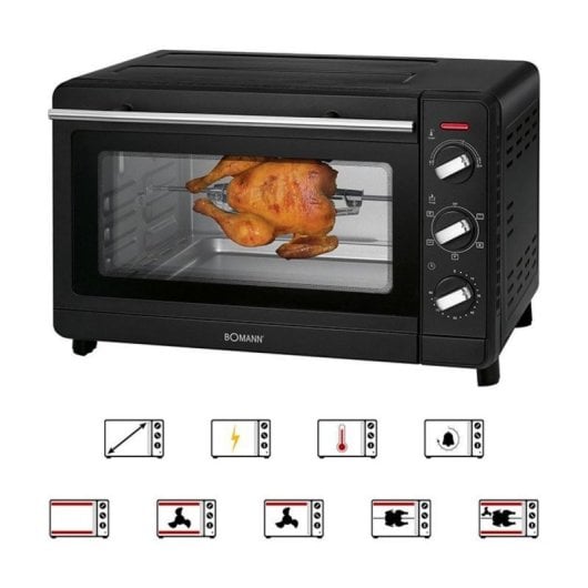 Cheminée électrique Bomann MBG 6023 CB 30L Noir Indépendante Ventilation 900-1850W