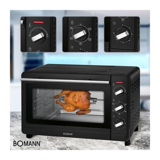 Cheminée électrique Bomann MBG 6023 CB 30L Noir Indépendante Ventilation 900-1850W