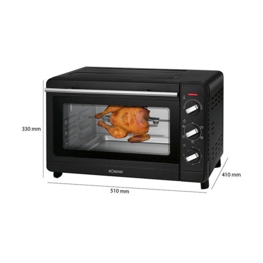 Cheminée électrique Bomann MBG 6023 CB 30L Noir Indépendante Ventilation 900-1850W