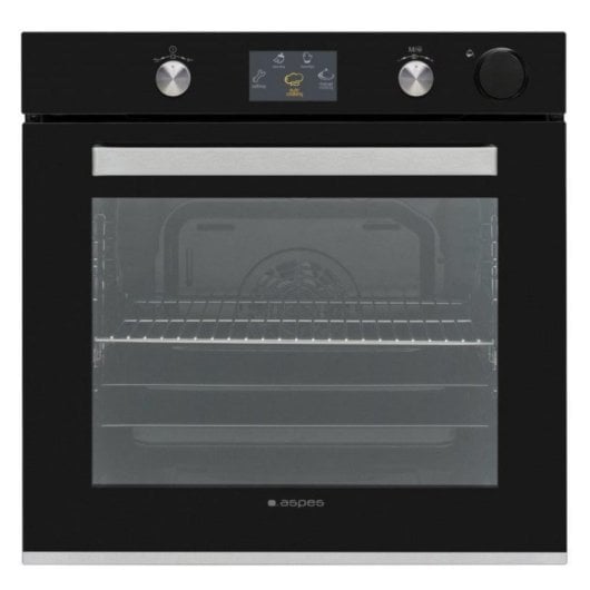 Horno Aspes AHE1400VP Vapor 78L 12 Funciones Display TFT Clase A Negro/Inox