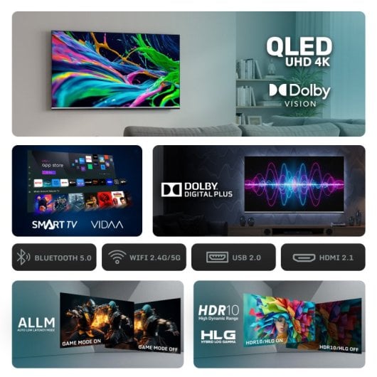 Nilait Luxe UD8004SE 43" QLED UltraHD 4K Smart TV VIDAA