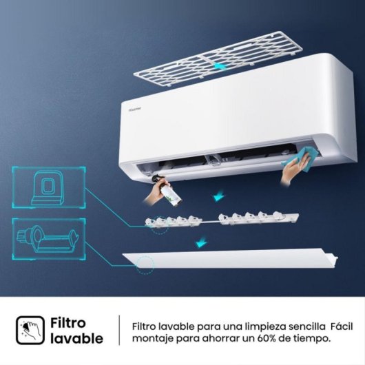 Aire acondicionado Hisense HB35XU0A inverter 3.500 frigorías R-32 bajo consumo silencioso