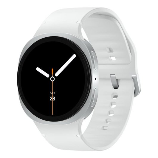 Samsung Galaxy Watch8 Bluetooth GPS 44mm AMOLED Argento Cinturino Bianco Resistente 5ATM IP68