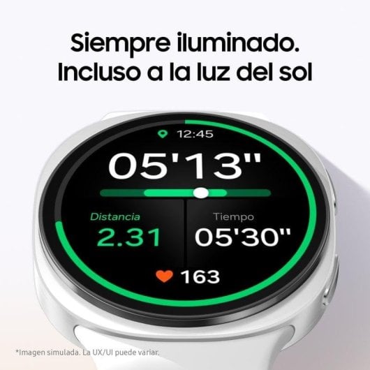 Samsung Galaxy Watch8 Bluetooth GPS NFC 40mm Super AMOLED Prateado Correa Branca M Resistente à Água 5ATM+IP68