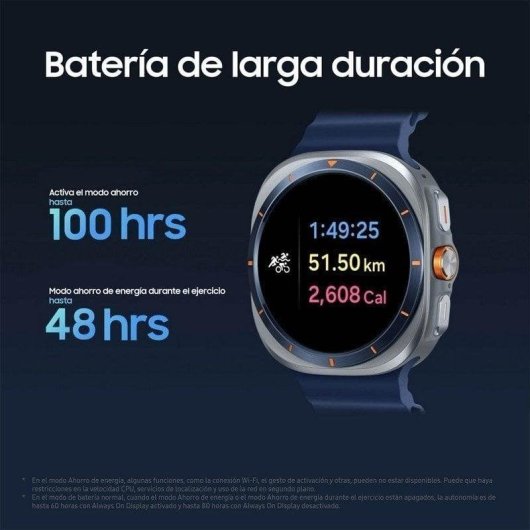 Samsung Galaxy Watch Ultra 4G LTE GPS 47mm AMOLED Titanio Grigio Taglia Unica IP68 10ATM