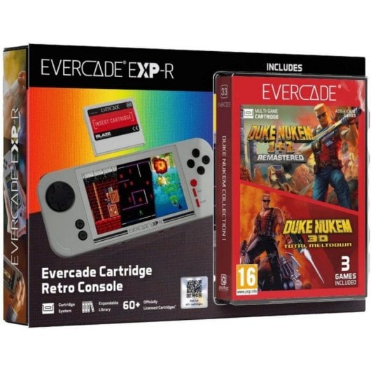 Evercade EXP-R Console Portatile Retro con Duke Nukem Collection 1 e Compatibilità 600+ Giochi