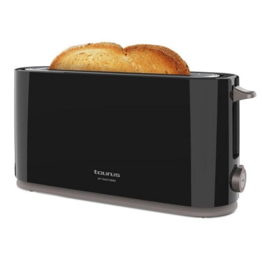 Tostadora Taurus Mytoast Nero 1000W 1 Ranura Larga 7 Niveles Tostado Recogemigas Negro