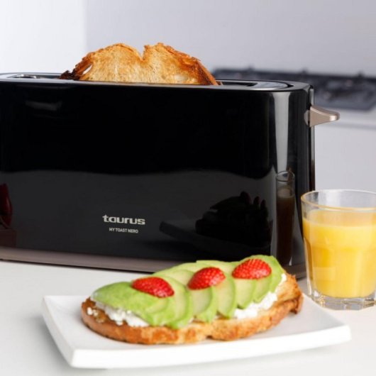 Tostadora Taurus Mytoast Nero 1000W 1 Ranura Larga 7 Niveles Tostado Recogemigas Negro